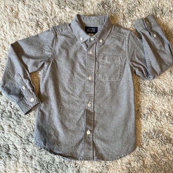 Grey dress shirt and buttoned down vest (sold together) - Picture 2 of 6